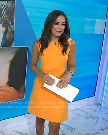 Kaylee’s orange sleeveless dress on Today