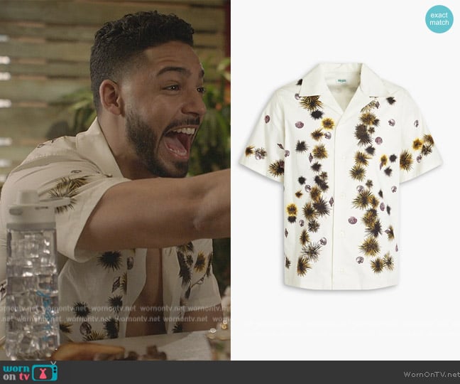 Kenzo Printed cotton-poplin shirt worn by Jordan Baker (Michael Evans Behling) on All American