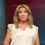 Kit’s champagne pleated top on Access Hollywood