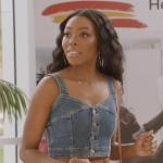 Kia’s denim cropped tank on All American