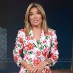 Kit's floral print blazer dress on Access Hollywood