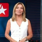 Kit’s white vest on Access Hollywood