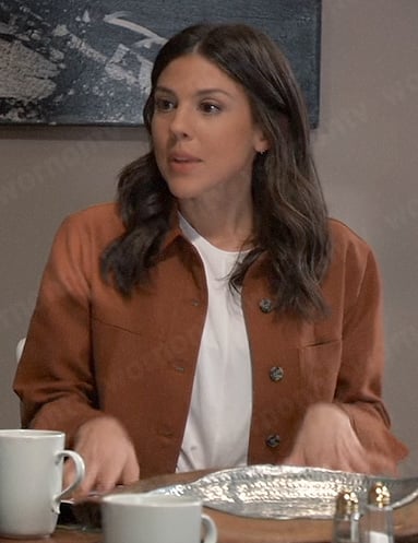 Kristina’s rust brown jacket on General Hospital