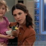 Kristina’s rust brown jacket on General Hospital