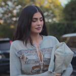 Kylie’s denim dress and bag on The Kardashians