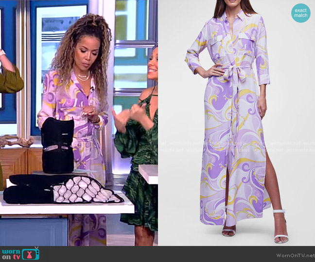 L'Agence Cameron Maxi Shirtdress worn by Sunny Hostin on The View