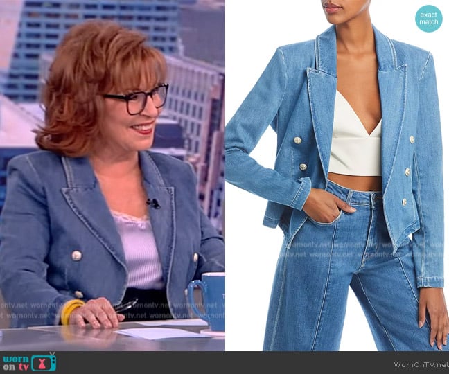 Wayne Crop Double Breast Jacket L'Agence worn by Joy Behar on The View