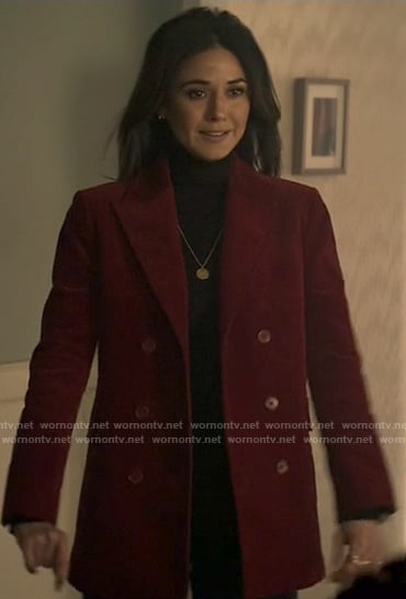 Lana’s red velvet jacket on Superman and Lois