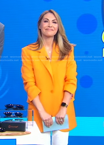Lori’s orange oversized blazer on Good Morning America
