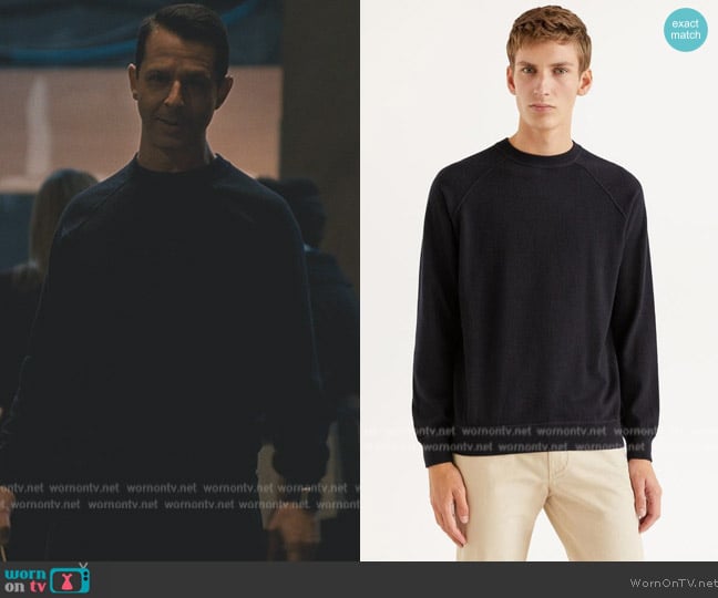 Loro Piana Silverstone Crewneck worn by Kendall Roy (Jeremy Strong) on Succession