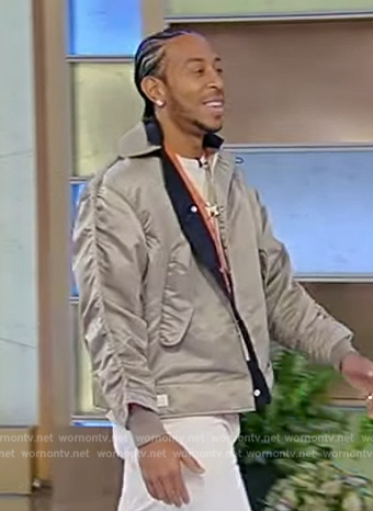 Ludacris’s satin bomber jacket on Tamron Hall Show