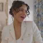 Layla’s white cropped tweed jacket on All American
