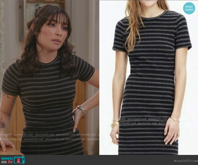 Madewell Striped Dress worn by Jamie (Miya Horcher) on All American