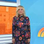 Malin Akerman’s floral mock neck dress on Today