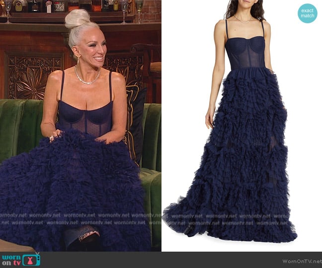Dotted Tulle Fit-&-Flare Gown Marchesa Notte worn by Margaret Josephs on The Real Housewives of New Jersey