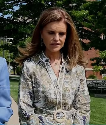 Maria’s paisley print belted dress on Today