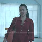 Mariana’s red knit polo dress on Good Trouble