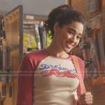 Marisol’s red and white dreamer print tee on 9-1-1