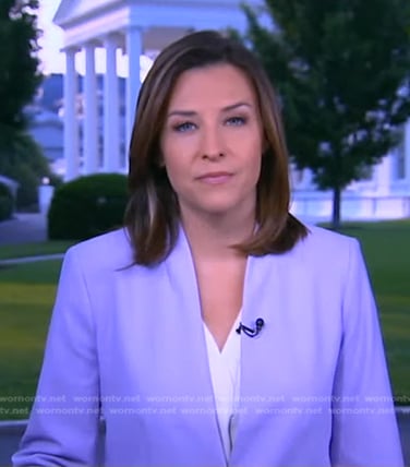 Mary’s lilac open jacket on Good Morning America