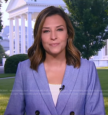 Mary’s blue double breasted blazer on Good Morning America