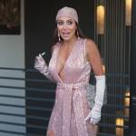 Melissa’s pink sequin fringe dress on The Real Housewives of New Jersey
