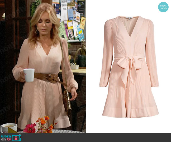 Milly Liv Dress in Beige worn by Lauren Fenmore (Tracey Bregman) on The Young and the Restless