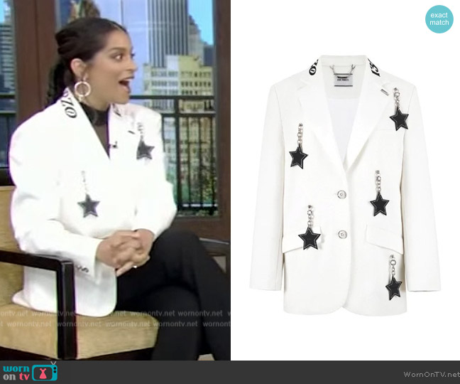13 De Marzo Shooting Star Suit Jacket worn by Lilly Singh on Live with Kelly and Mark