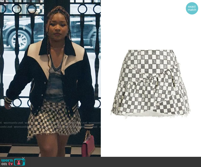 Mother The Minx Checkered Miniskirt worn by Delilah (Laya DeLeon Hayes) on The Equalizer