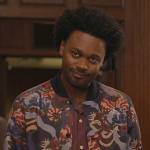 Noah’s printed bomber jacket on Grand Crew
