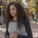 Olivia’s ribbed baseball top on All American