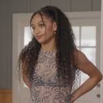 Olivia’s mesh tiger print top on All American