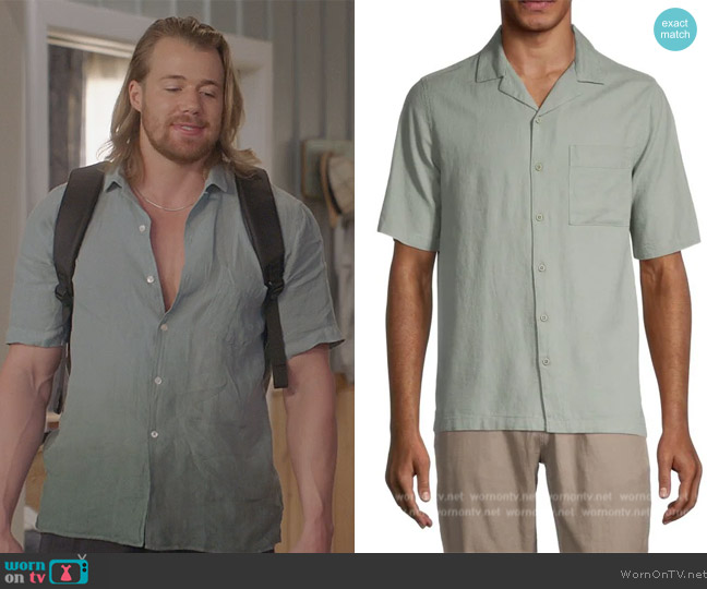 Onia Air Linen Shirt worn by JJ Parker (Hunter Clowdus) on All American