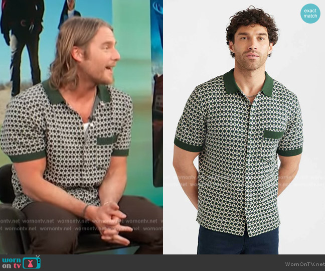 Percival Casa Piccante Shirt worn by Jake McDorman on Access Hollywood