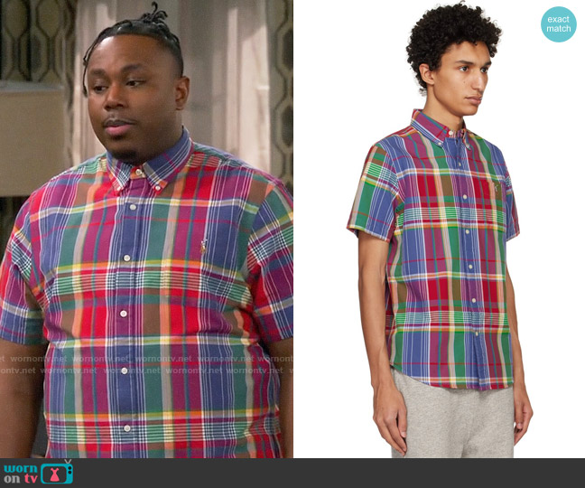 Polo Ralph Lauren Multicolor Plaid Shirt worn by Marty (Marcel Spears) on The Neighborhood