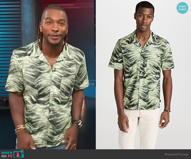 PS Paul Smith Short Sleeve Storm Shirt worn by Scott Evans on Access Hollywood