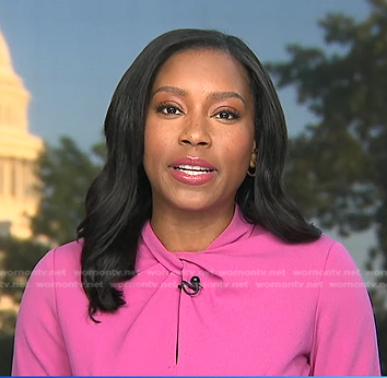 Rachel’s pink keyhole dress on Good Morning America