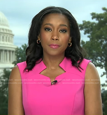 Rachel’s pink sleeveless dress on Good Morning America