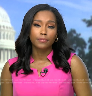 Rachel’s pink sleeveless dress on Good Morning America