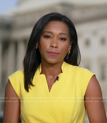 Rachel’s yellow wrap dress on Good Morning America