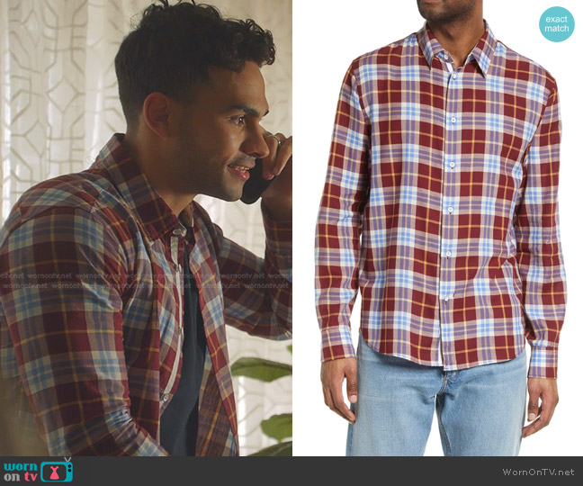 Rag & Bone Beach Plaid Button-Up Shirt