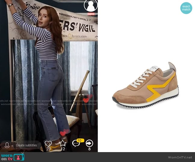 Rag & Bone Retro Runner Sneaker in Cigar worn by Nancy Drew (Kennedy McMann) on Nancy Drew