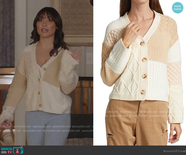 Rails Reese V-Neck Cardigan worn by Jamie (Miya Horcher) on All American
