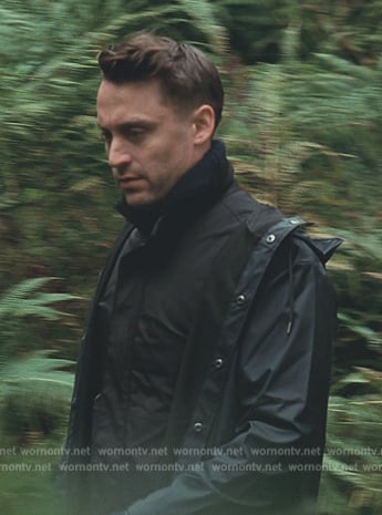 Roman’s navy rain jacket