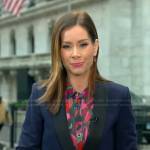 Rebecca’s floral blouse and coat on Good Morning America