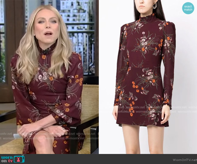 Reformation Lewis Floral Print Dress worn by Kelly Ripa on Live with Kelly and Mark