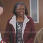 red quilted coat on Greys Anatomy