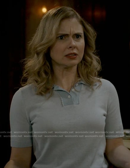 Sam’s blue polo sweater on Ghosts