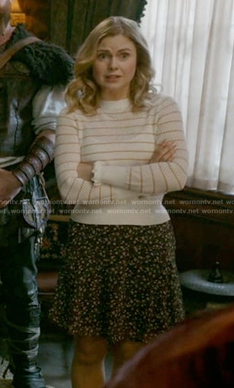 Sam’s herringbone striped sweater on Ghosts
