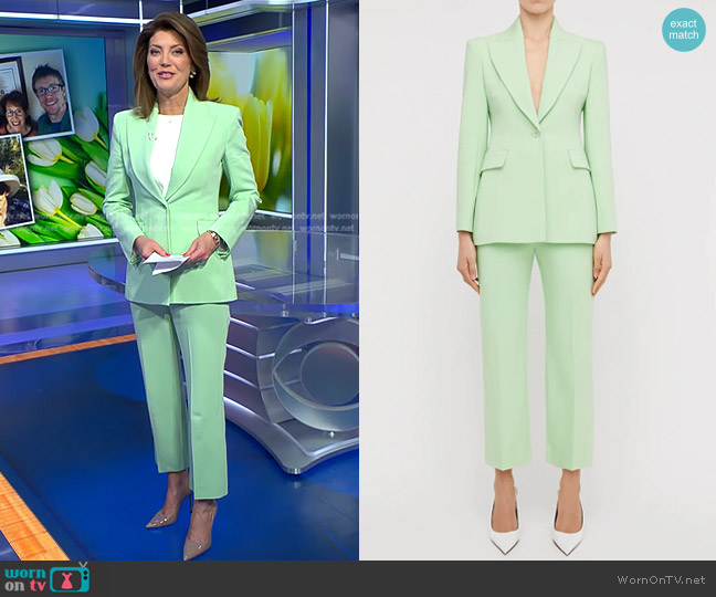 Scanlan Theodore Tailored Italian Jacket worn by Norah O'Donnell on CBS Evening News