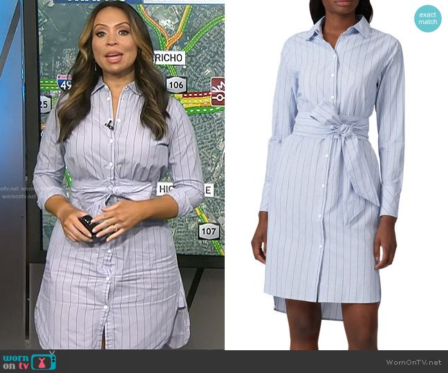 Scotch & Soda Wrap Tie Shirt Dress worn by Adelle Caballero on Today